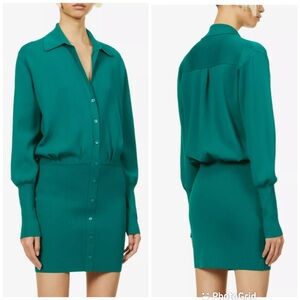 GAUGE81 Mada loose-fit stretch-knit mini dress in Emerald Green New with Tags!